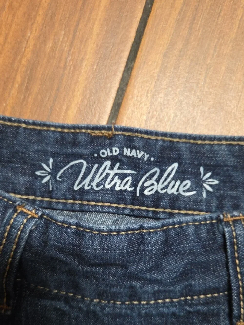 Old Navy Dark Blue Denim Pleated Mini Skirt